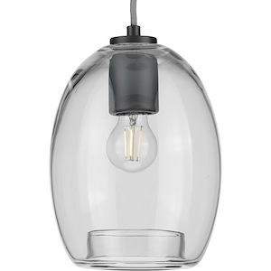 Caisson - Pendants Light - 1 Light - Globe Shade in Bohemian and Mid-Century Modern style - 7.88 Inches wide by 10.88 Inches high