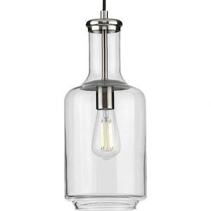 Latrobe - Pendants Light - 1 Light - Cylinder Shade in Coastal style - 7 Inches wide by 17 Inches high