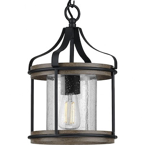 Brenham - Pendants Light - 1 Light - Cylinder Shade in Farmhouse style - 10 Inches wide by 15 Inches high