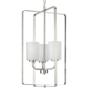 League - 3 Light Foyer Chandelier In Modern Craftsman Style-25.62 Inches Tall and 15 Inches Wide