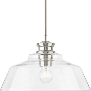 Singleton - 1 Light Pendant In Farmhouse Style-8.5 Inches Tall and 14 Inches Wide