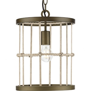 Lattimore - 1 Light Pendant In Coastal Style-14 Inches Tall and 10 Inches Wide