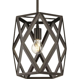Saucedo - 1 Light Pendant In Contemporary Style-11.87 Inches Tall and 12 Inches Wide