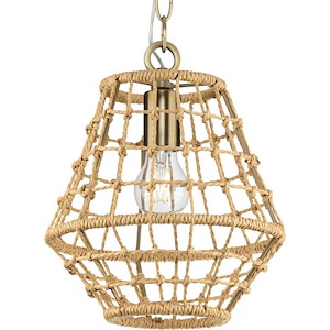 Laila - 1 Light Pendant In Coastal Style-11.87 Inches Tall and 10 Inches Wide