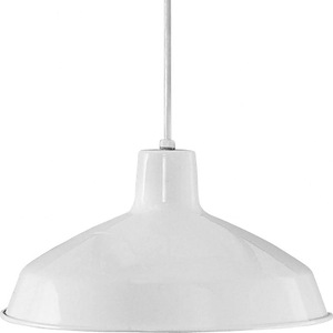Metal Shade - Pendants Light - 1 Light in Farmhouse style - 16 Inches wide by 7.5 Inches high