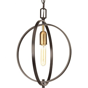 Swing - Pendants Light - 1 Light in Bohemian and Farmhouse style - 14 Inches wide by 17.25 Inches high - 495779