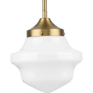 School House - 1 Light Mini Pendant In Vintage Style-9 Inches Tall and 8 Inches Wide - 1302564