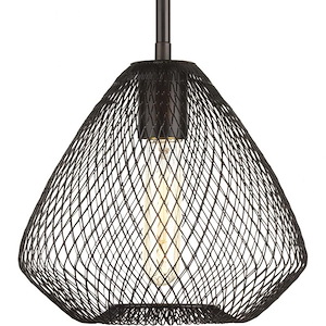 Mesh - Pendants Light - 1 Light in Farmhouse style - 8.5 Inches wide by 8.38 Inches high