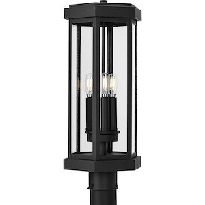 Ramsey - 3 Light Outdoor Post Lantern In Modern Style-20.87 Inches Tall and 9 Inches Wide