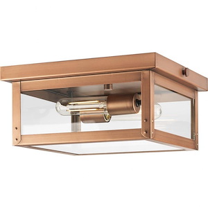 Union Square - 2 Light Outdoor Flush Mount In Farmhouse Style-5.5 Inches Tall and 12.37 Inches Wide - 1284063