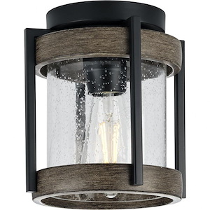 Whitmire - 1 Light Outdoor Flush Mount In Farmhouse Style-8 Inches Tall and 7.37 Inches Wide