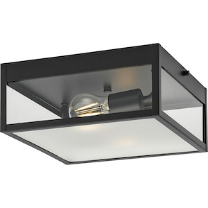 Parrish - 2 Light Outdoor Flush Mount In Modern Style-4.62 Inches Tall and 11 Inches Wide