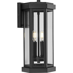 Ramsey - 2 Light Outdoor Medium Wall Lantern In Modern Style-15.5 Inches Tall and 7.37 Inches Wide