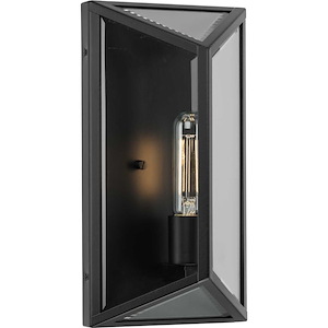 Bristol - 1 Light Medium Outdoor Wall Lantern In Modern Style-13.75 Inches Tall and 4.62 Inches Wide