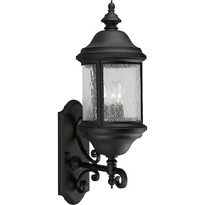 Ashmore - Outdoor Light - 3 Light - Curved Panels Shade in New Traditional and Transitional style - 8.38 Inches wide by 26.25 Inches high - 118772