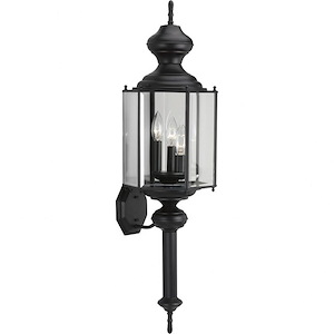 BrassGUARD Lantern - Outdoor Light - 3 Light in Traditional style - 9.75 Inches wide by 33.25 Inches high
