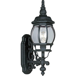 Onion Lantern - Outdoor Light - 1 Light - Curved Panels Shade in Traditional style - 6.5 Inches wide by 21.25 Inches high - 118978