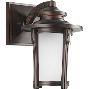 Pedigree - Outdoor Light - 1 Light - Curved Panels Shade in Modern Craftsman and Farmhouse style - 7 Inches wide by 10 Inches high