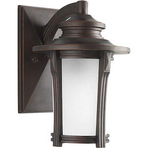 Pedigree - Outdoor Light - 1 Light - Curved Panels Shade in Modern Craftsman and Farmhouse style - 13.25 Inches wide by 9 Inches high