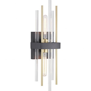 Orrizo - Wall Sconces Light - 2 Light in Luxe and Modern style - 6.38 Inches wide by 23 Inches high