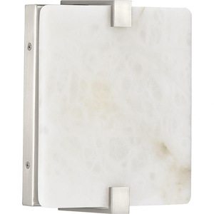 LED Alabaster Stone Sconce - Wall Sconces Light - 1 Light - Square Shade in Modern style - 8 Inches wide by 8.5 Inches high