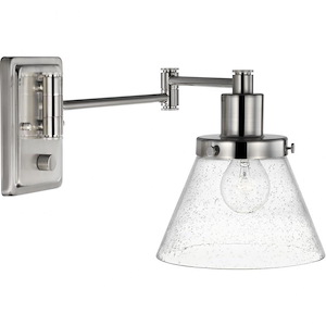 Hinton - Wall Brackets Light - 1 Light - Cone Shade in Coastal style - 8 Inches wide by 9.63 Inches high
