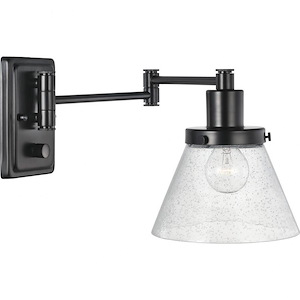 Hinton - Wall Brackets Light - 1 Light - Cone Shade in Coastal style - 8 Inches wide by 9.63 Inches high - 930168