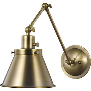 Hinton - Wall Brackets Light - 1 Light - Cone Shade in Coastal style - 8.25 Inches wide by 14.38 Inches high - 930167