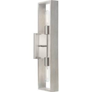 Boundary - 2 Light Wall Sconce In Modern Style-5.5 Inches Tall and 5.25 Inches Wide - 1325237