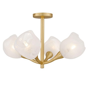 Adelyn - 15W 4 LED Semi-Flush Mount-13.75 Inch Tall and 22 Inch Wide