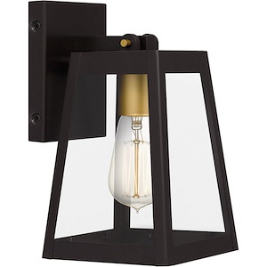 Amberly Grove - 1 Light Outdoor Wall Lantern In Traditional Style-10 Inches Tall and 5.5 Inches Wide