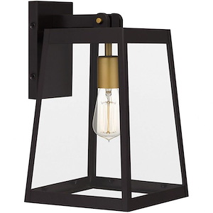 Amberly Grove - 1 Light Outdoor Wall Lantern In Traditional Style-14.25 Inches Tall and 8.5 Inches Wide