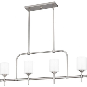Aria - 4 Light Linear Chandelier In Traditional Style-14.25 Inches Tall and 38 Inches Wide - 1095925