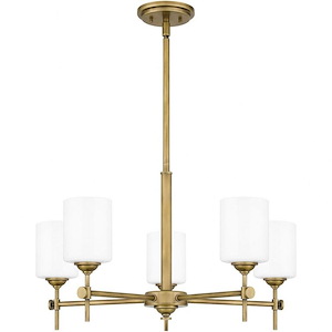 Aria - 5 Light Chandelier In Traditional Style-15 Inches Tall and 26 Inches Wide - 1095926