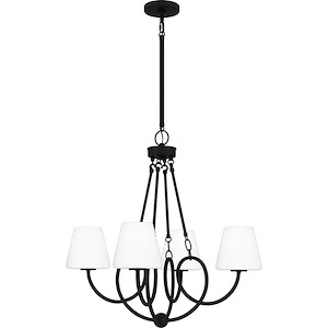 Atkins - 4 Light Chandelier In Traditional Style-27.25 Inches Tall and 27 Inches Wide