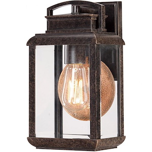 Byron 11.75 Inch Small Outdoor Wall Lantern Transitional Aluminum