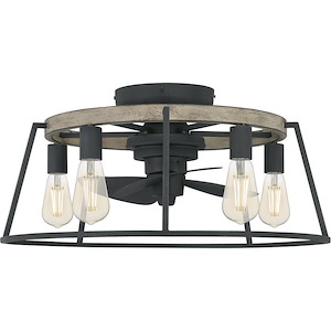 Brockton - 40W 5 LED Fandelier in Transitional style - 24 Inches wide by 11.5 Inches high