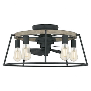 Brockton - 40W 5 LED Fandelier in Transitional style - 24 Inches wide by 11.5 Inches high