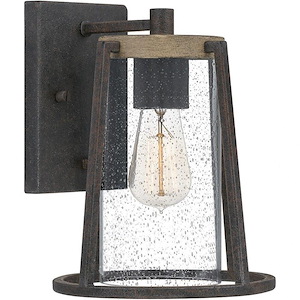 Brockton - 1 Light Medium Outdoor Wall Lantern in Transitional style - 8 Inches wide by 10.75 Inches high