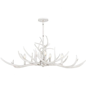 Brosh - 6 Light Linear Chandelier In Traditional Style-16 Inches Tall and 41.5 Inches Wide