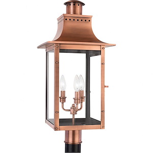 Chalmers - 3 Light Post Lantern - 26 Inches high