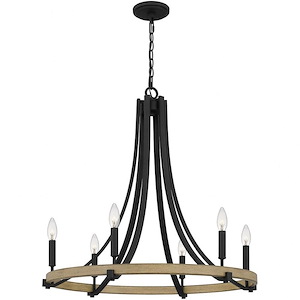 Colombes - 6 Light Chandelier In Farmhouse Style-27.75 Inches Tall and 28 Inches Wide