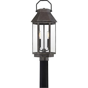 Campbell - 2 Light Outdoor Post Lantern - 21.75 Inches high