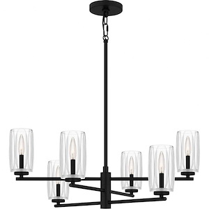 Cunningham - 6 Light Chandelier-10.75 Inches Tall and 26.75 Inches Wide