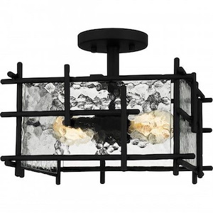 Daphne - 2 Light Semi-Flush Mount In Industrial Style-10.25 Inches Tall and 13 Inches Wide