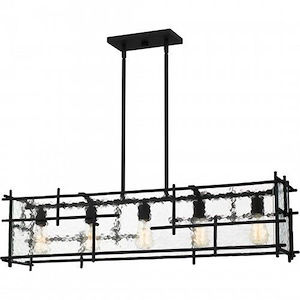 Daphne - 5 Light Linear Chandelier In Industrial Style-10.25 Inches Tall and 38.5 Inches Wide