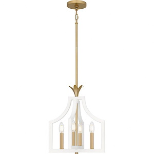 Dusty Lane - 4 Light Pendant In Traditional Style-16.75 Inches Tall and 14 Inches Wide - 1325566