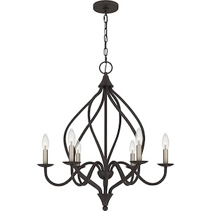 Dupont - 6 Light Chandelier In Transitional Style-28 Inches Tall and 25 Inches Wide