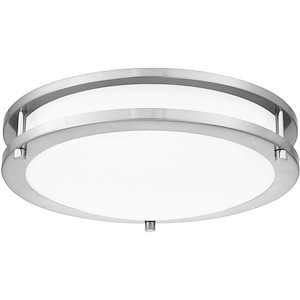 Euclid - 14W LED Flush Mount In Modern Style-3.25 Inches Tall and 11.75 Inches Wide