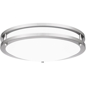 Euclid - 25W LED Flush Mount In Modern Style-4 Inches Tall and 16 Inches Wide